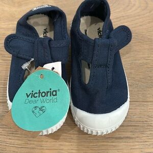 Victoria Navy Blue Sandalia Tira Lona Velcro Sneakers